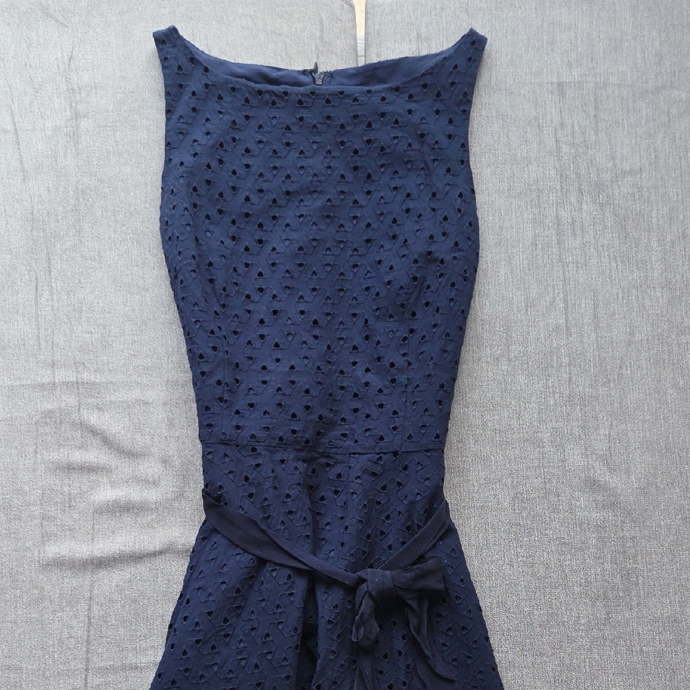 BB Dakota Navy Textured Midi Dress